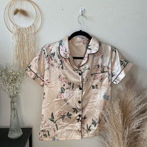 Silk pajama top
